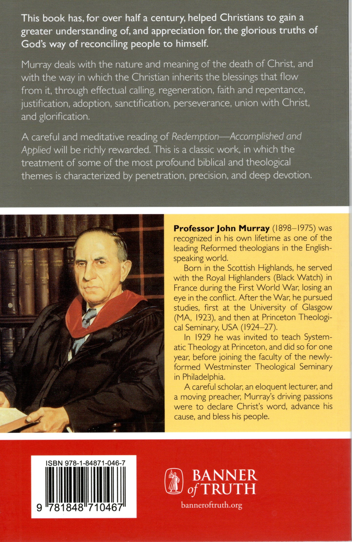 Redemption Accomplished and Applied by John Murray