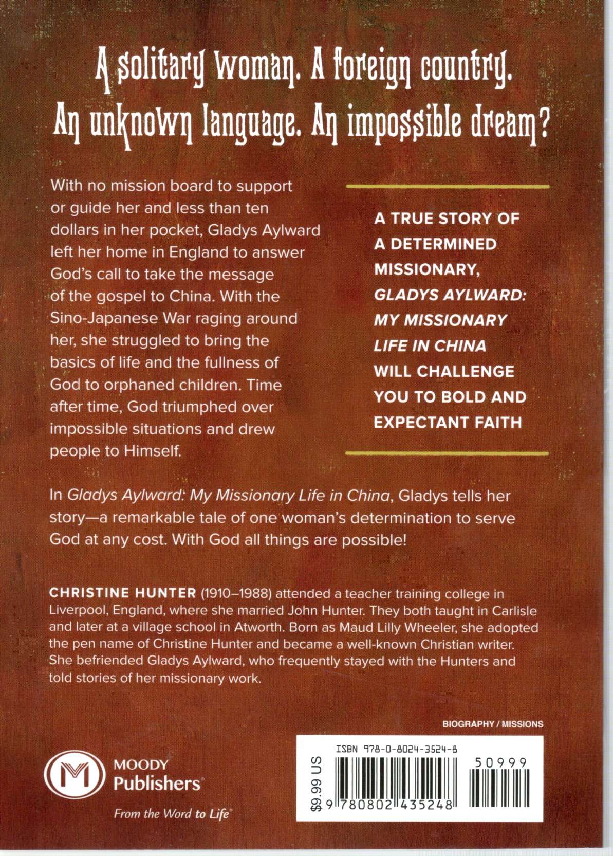 Gladys Aylward My Missionary life in China - Gladys Aylward with Christine Hunter
