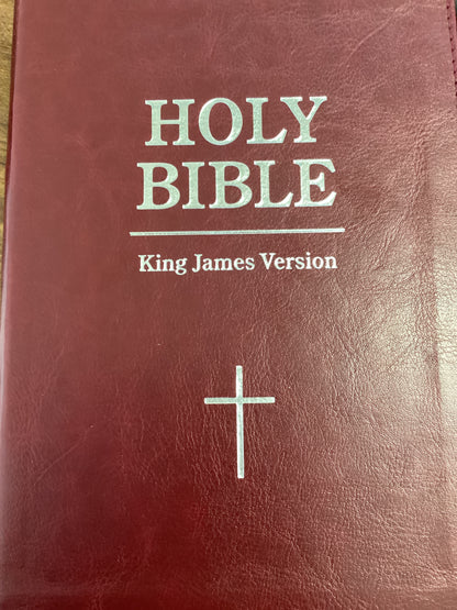 Large Print KJV Bible - Burgundy