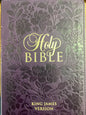 KJV Bible Giant Print Standard-size Faux Leather, Purple Floral