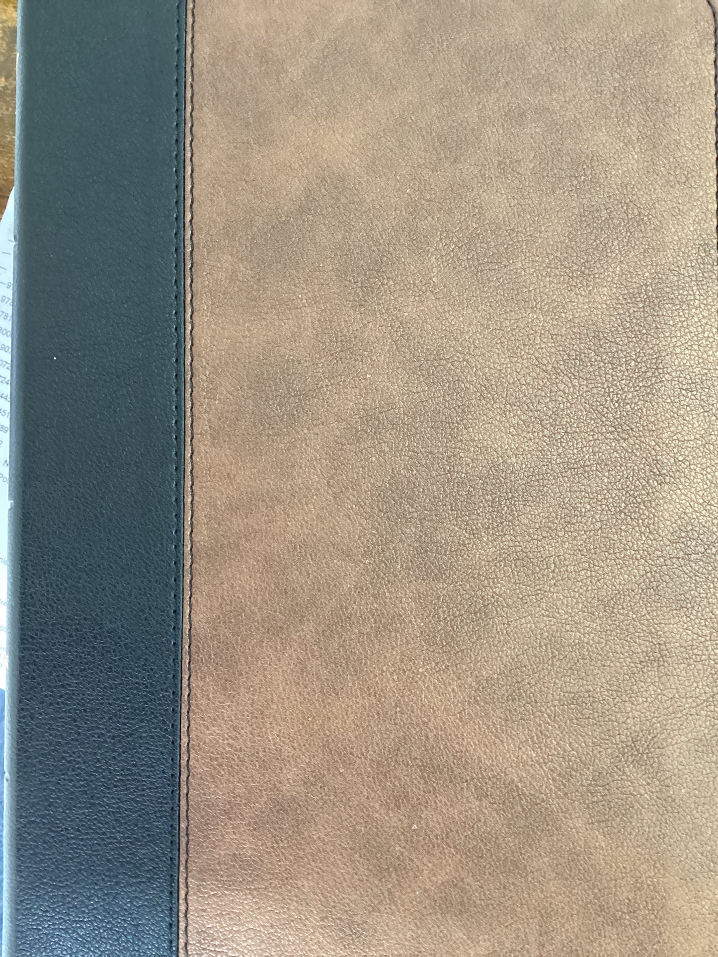 KJV Thinline Black/ Brown Leathertouch