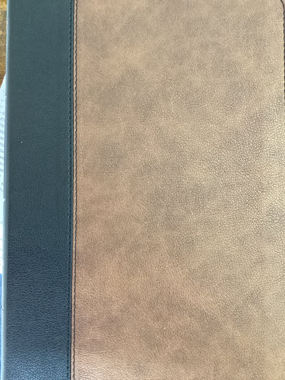 KJV Thinline Black/ Brown Leathertouch