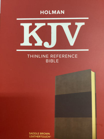 KJV Thinline Reference Bible, Saddle Brown LeatherTouch