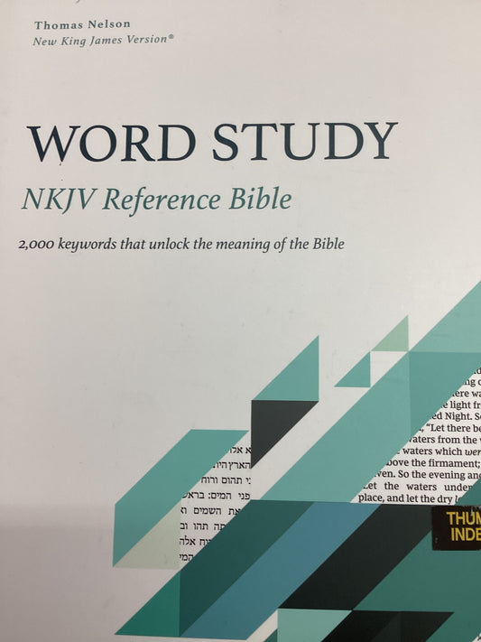 NKJV, Word Study Reference Bible with Thumb Index , Leathersoft, Brown,