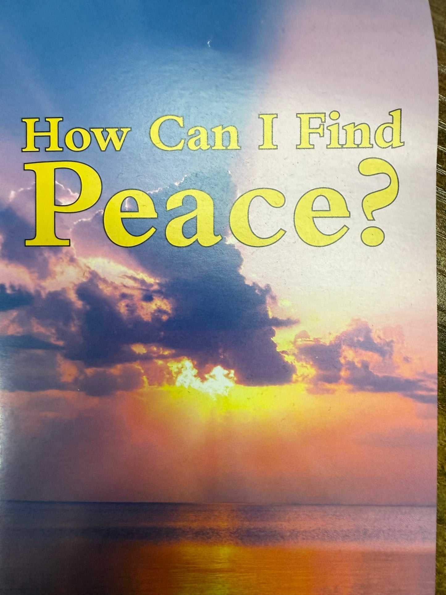 How can I find peace?