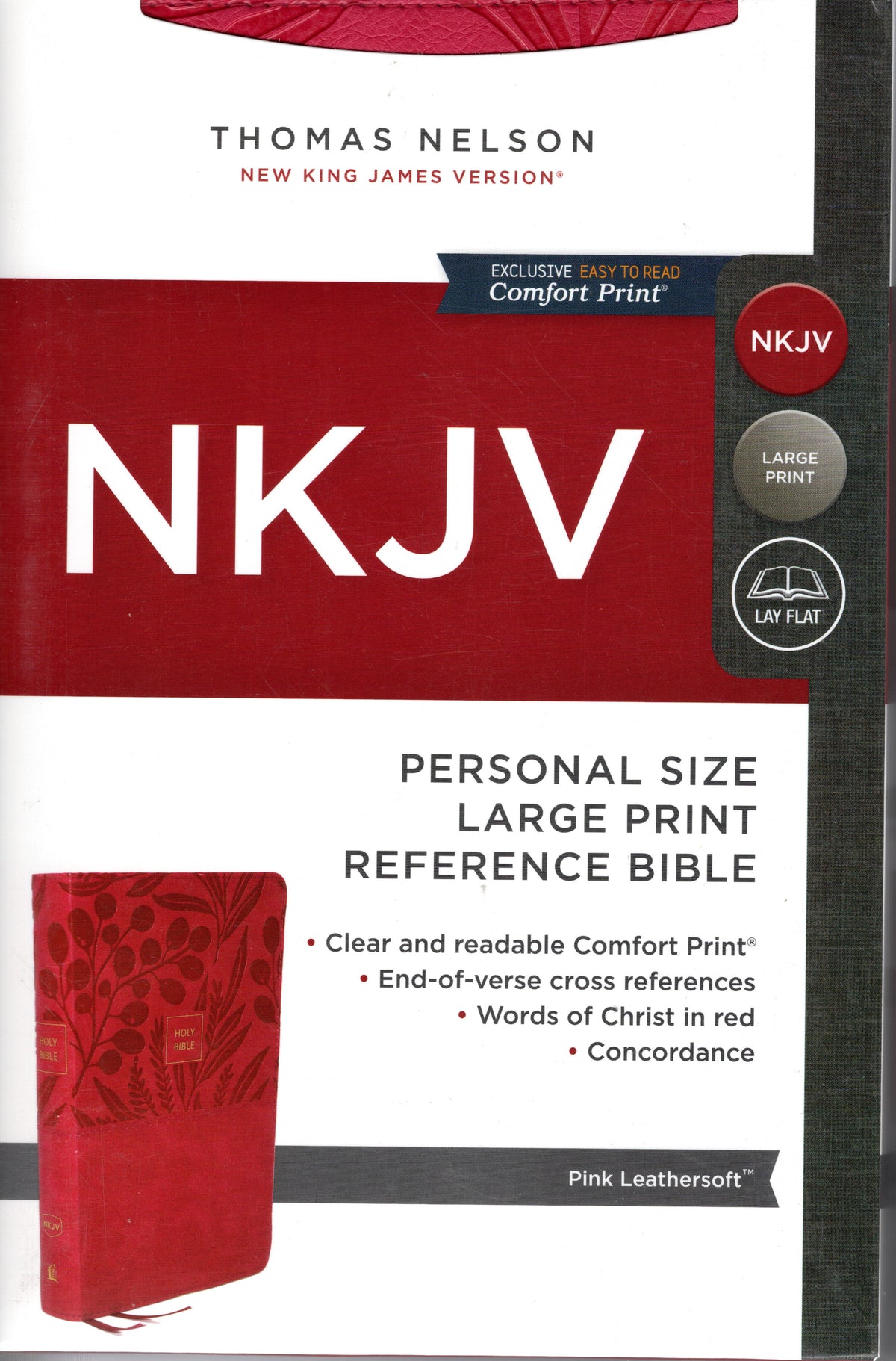 NKJV Personal Size, Large Print , pink, Reference Bible