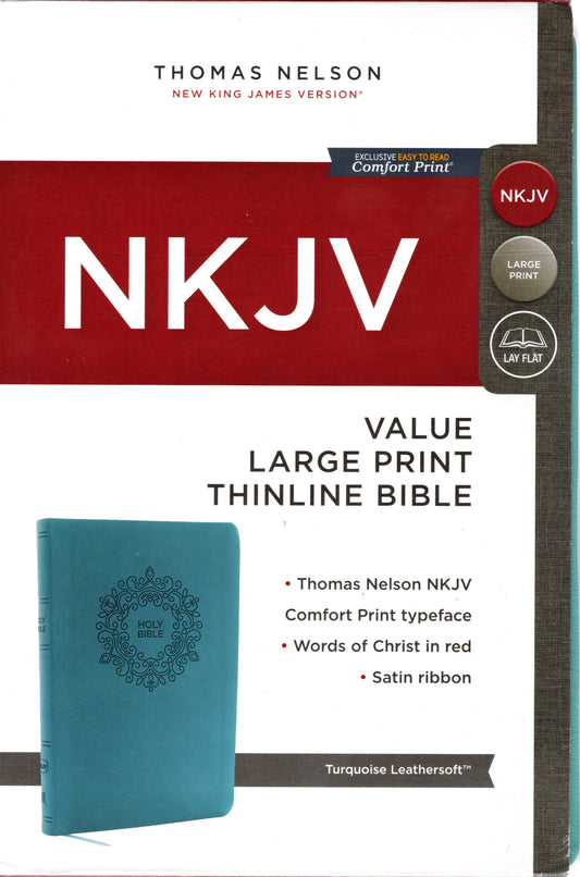 NKJV Turquoise Value Large Print Thinline Bible