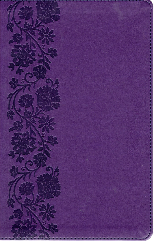 NKJV personal size large print reference bible - Purple