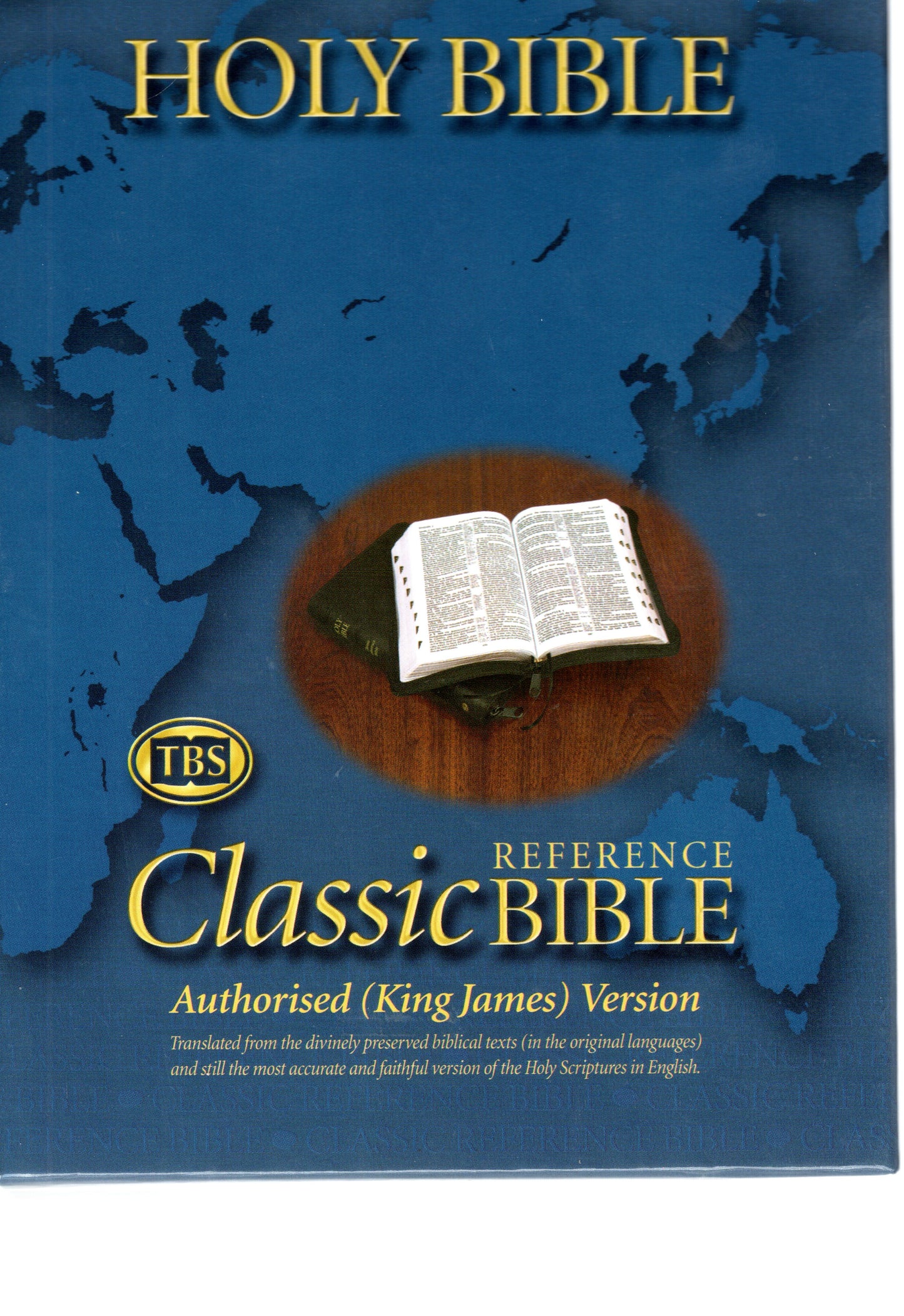 Medium print Bible with bold figure centre column references. Thumb index & zip. AV (KJV).
