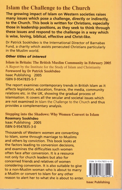 Islam The Challenge To The Church - Patrick Sookhdeo - SH - Very good condition